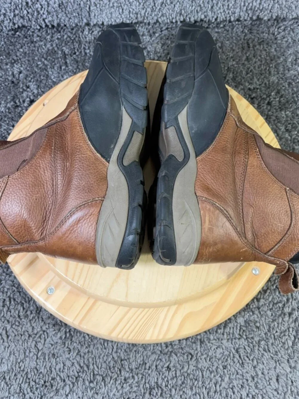 Cabelas Duck Boots Men Sz 12 Extra Wide Waterproof Brown Leather Outdoor Hunting